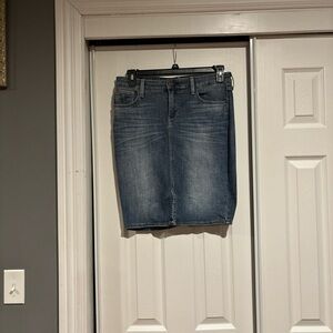 Signature by Levi Strauss Light & Dark Blue Two-Tone Denim Skirt